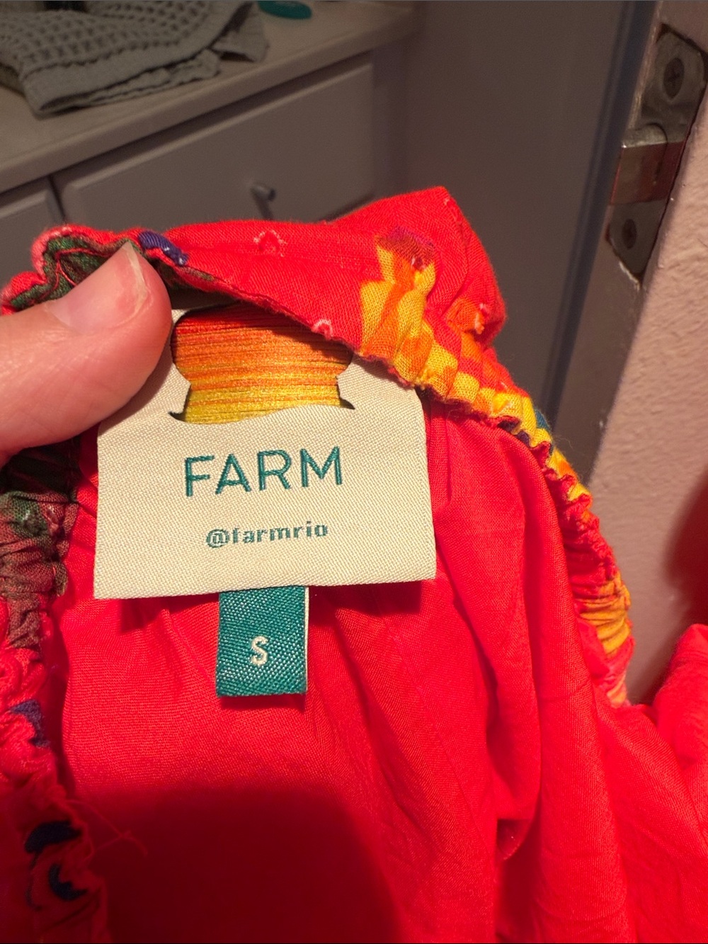 Farm Rio Good Vibes Maxi Dress - Red Tropical Print - Picture 4 of 4